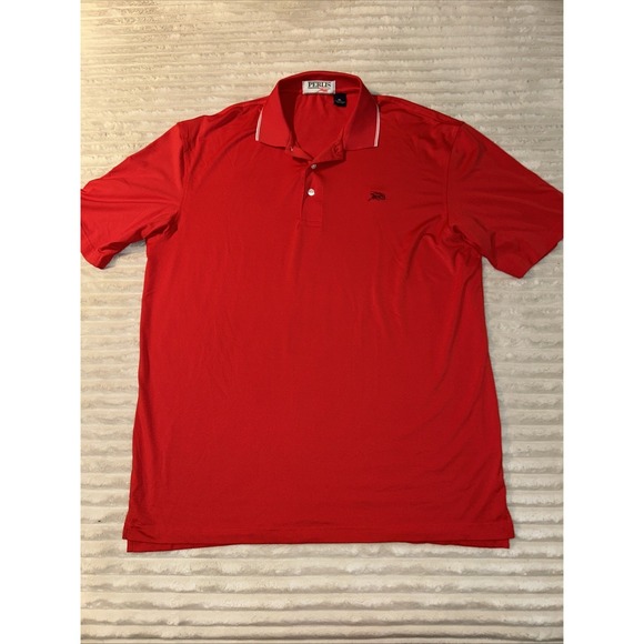Perlis Crawfish Performance Men's Polo Golf Shirt Red Size XL - Picture 2 of 7